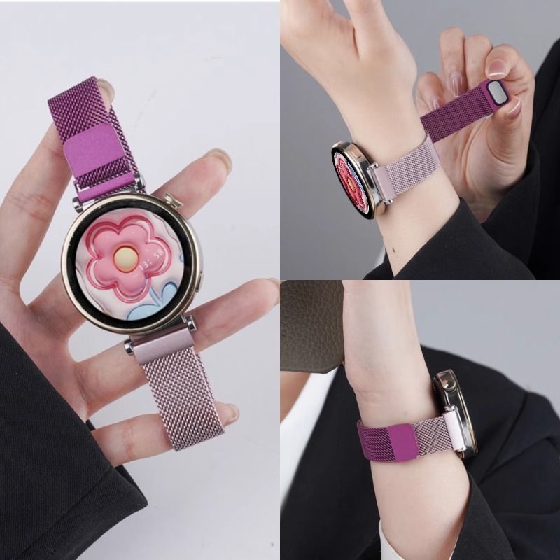适用华为GT5/GT4手表米兰磁吸GT6表带watch5女生gt3智能金属表链
