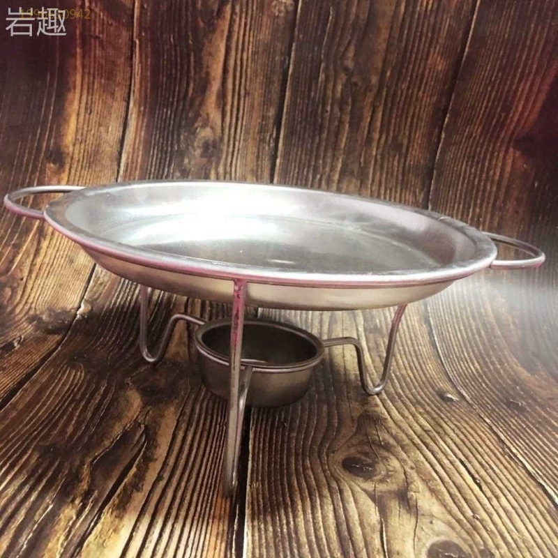 梵志东北老式烤牛肉酒精块烤肉铝盘烤盘腌肉料蘸肉料小铝盆烤肉锅