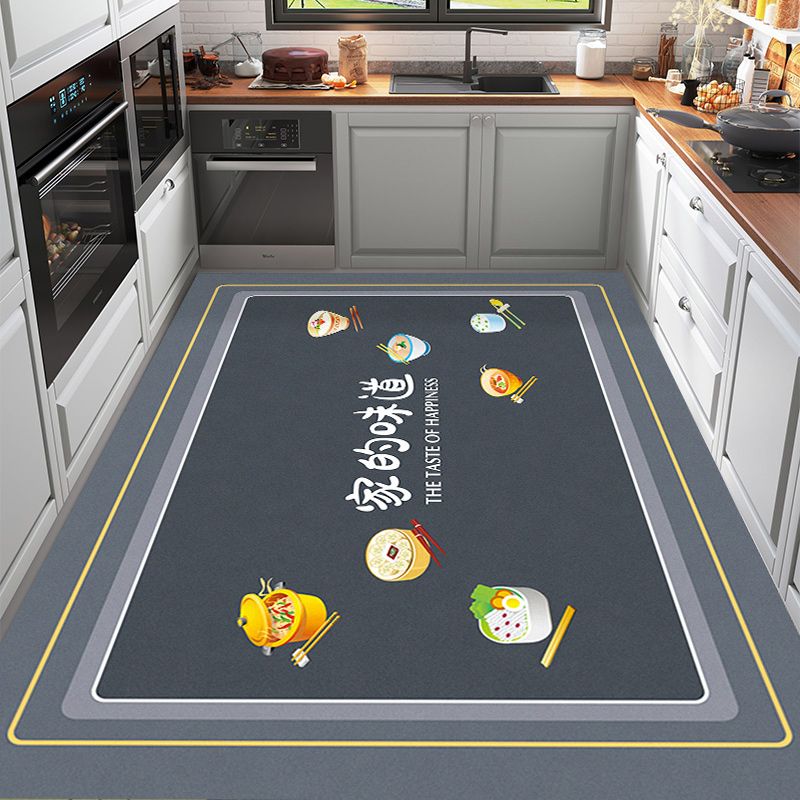 硅藻泥厨房卡通满铺地垫防滑吸水垫家用大面积防油防水地垫可裁剪