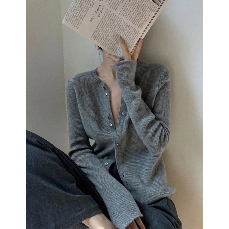 羊毛针织衫开衫女显瘦气质长袖外套网红洋气上衣百搭韩版时尚毛衣