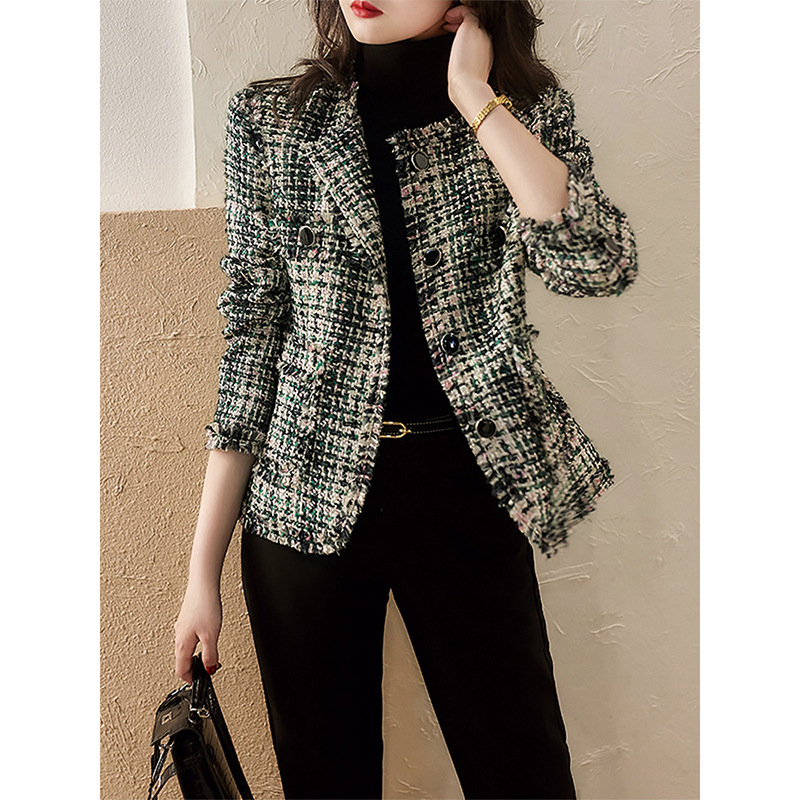 小香风外套女今年流行新款设计感小众粗花呢轻奢上衣厚4456