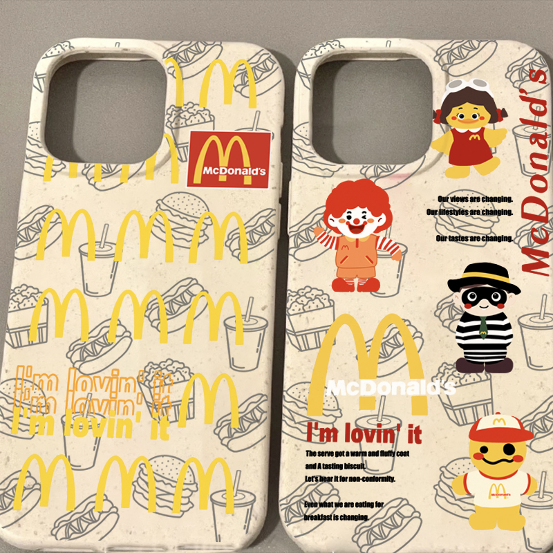 ins创意m记iPhone14promax小麦手机壳苹果13/12/11全包xr软套15潮