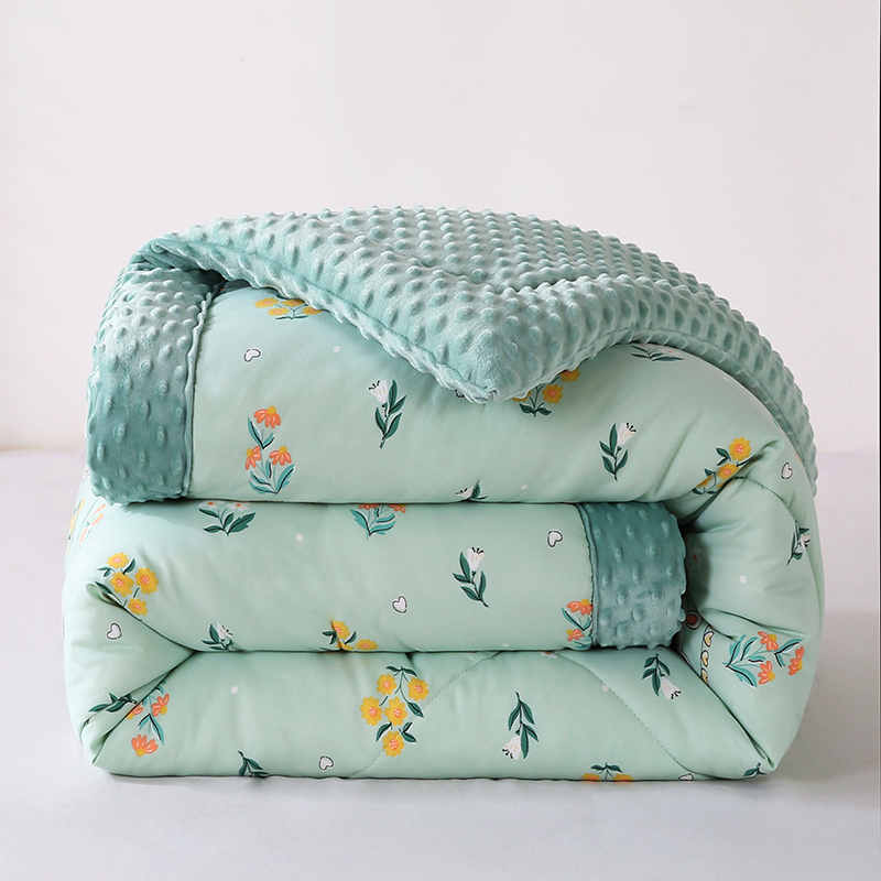 25新款3D豆豆绒春秋被冬季被芯四季空调被宿舍学生豆豆毯被子夏天