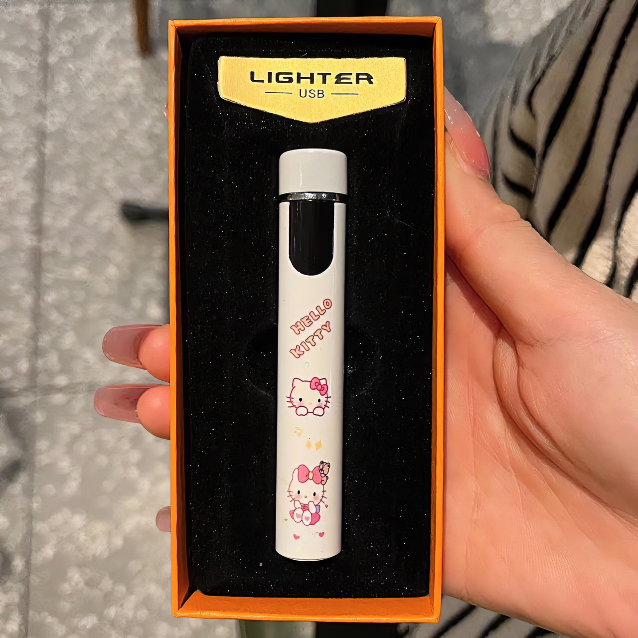 创意触摸感应点火充电打火机迷你个性小巧便携精致防风耐用送礼