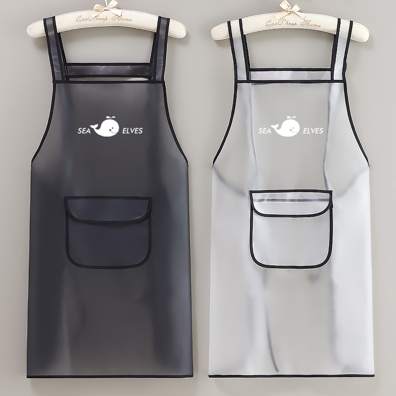 免洗围裙TPU防水防油耐用家用做饭印字定制logo餐饮简约男女通用