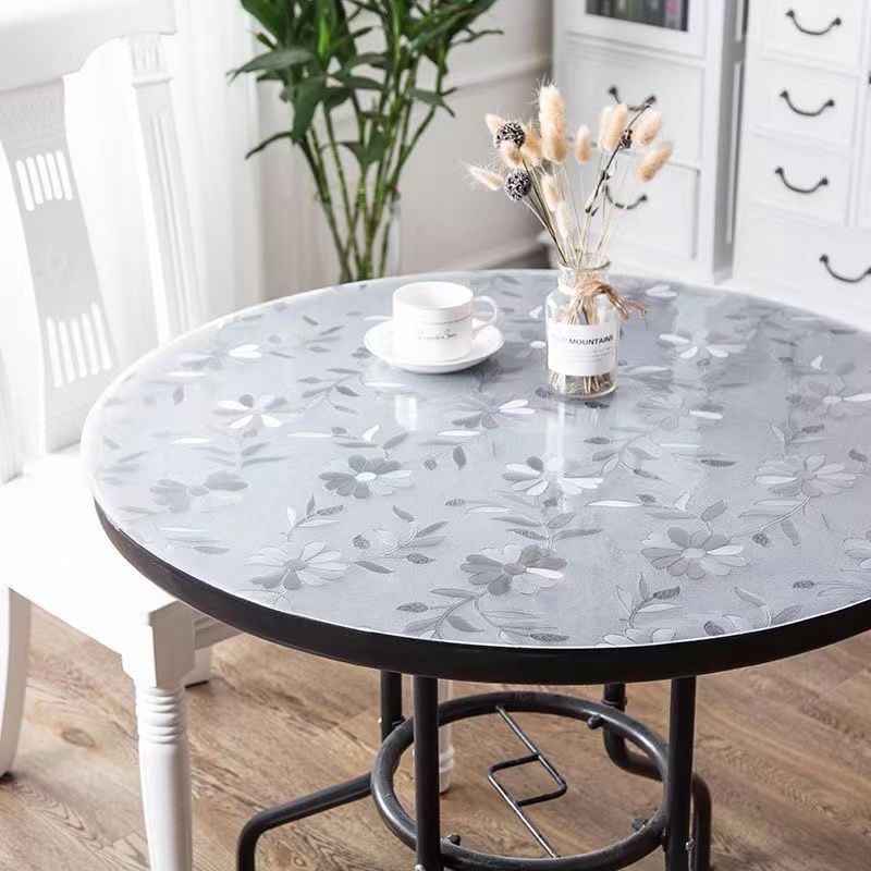 圆形桌布防水防油免洗台布PVC透明软玻璃防烫桌垫圆圆桌布茶几布