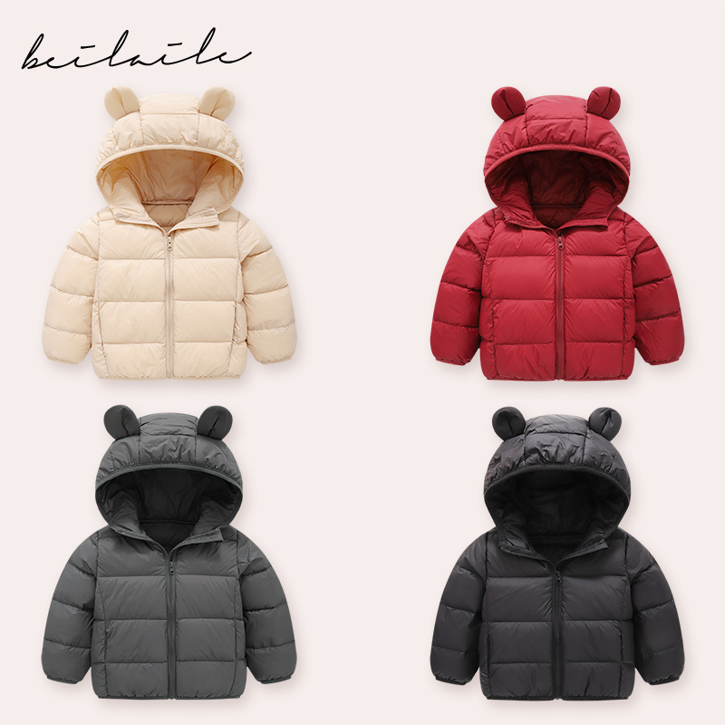 【带帽羽绒外套】婴儿童连体衣服宝宝羽绒拜年秋冬