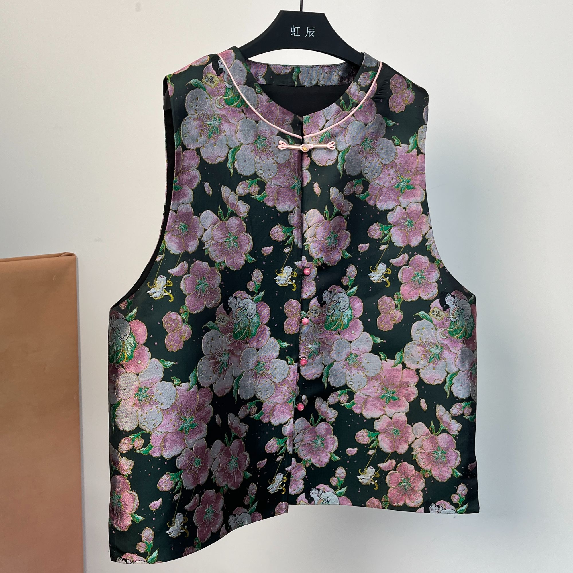 大码织金宋锦马甲【花仙子】