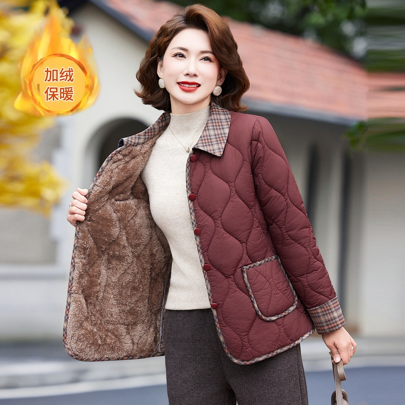50-60岁中老年女装加绒保暖冬季棉衣中年妈妈装冬装时尚洋气棉服