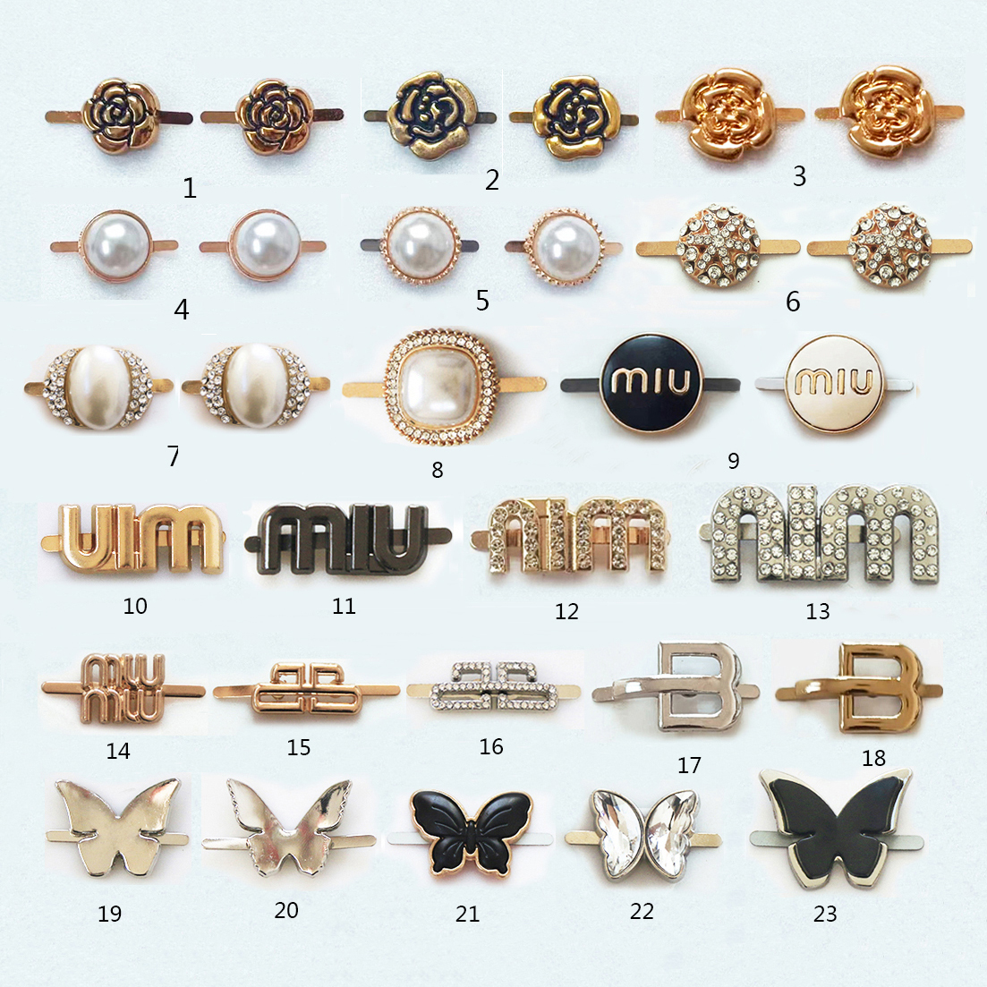 鞋扣鞋面装饰凉鞋拖鞋饰品手工金属配件鞋子装饰品水钻鞋花配饰