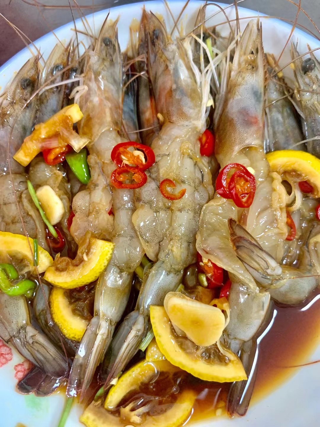 鲜鲜海生呛柠檬无皮虾生腌海鲜丹东海鲜即食一罐10只300克