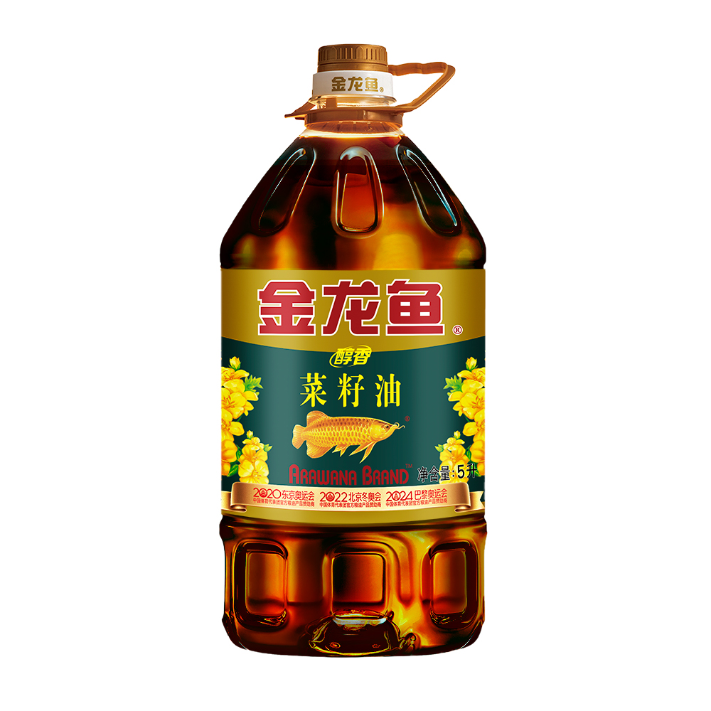 金龙鱼醇香菜籽油5L*1桶食用油家用商用炒菜烹饪菜籽油