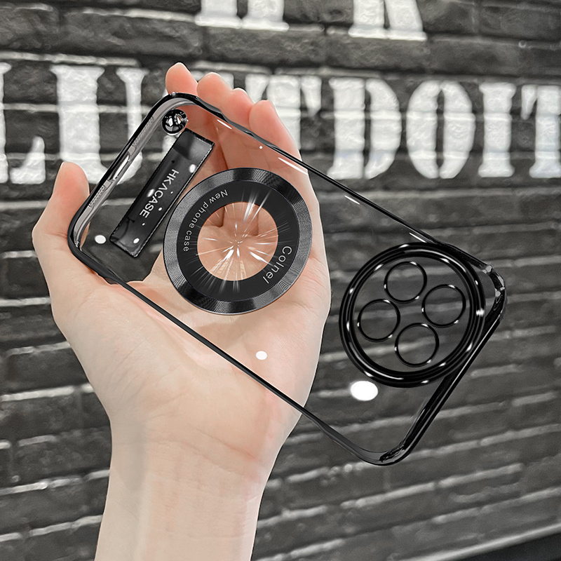 适用vivos18e高级感超薄电镀无边框磁吸贴电镀支架手机壳