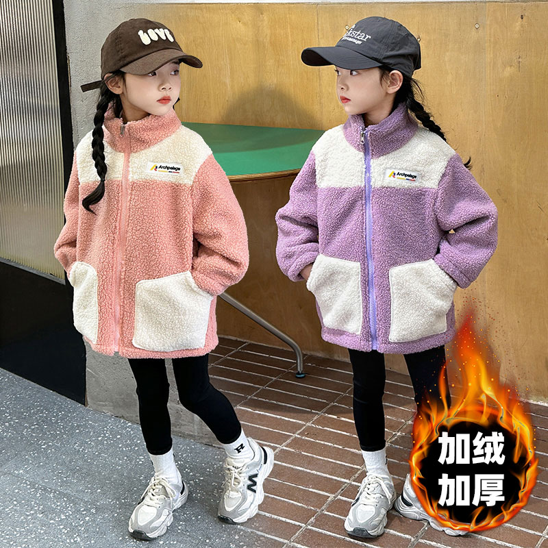 女童休闲加厚保暖秋冬季冬款外套女孩中大童时尚2025女宝韩版时尚