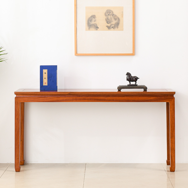 刺猬紫檀平头案花梨木供桌案台中式仿古实木香案玄关条几红木条案