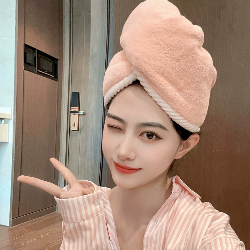 双层干发帽女超强吸水速干浴帽加厚干发巾网红成人包头巾2025新款