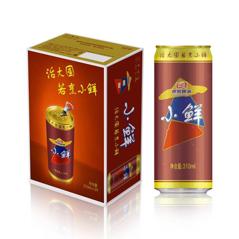 (商城)310mL10°P惠泉小鲜啤酒易(惠女版) 24听整箱装小瓶新鲜酒业