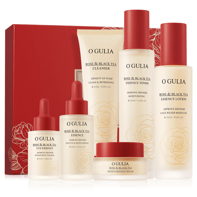 【新疆包邮】阿古丽娅玫瑰红茶润泽保湿六件套-GK水乳