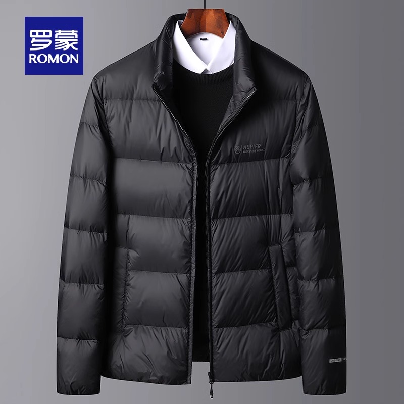 Romon/罗蒙立领羽绒服男士秋冬季加绒加厚年新款时尚百搭冬装外套