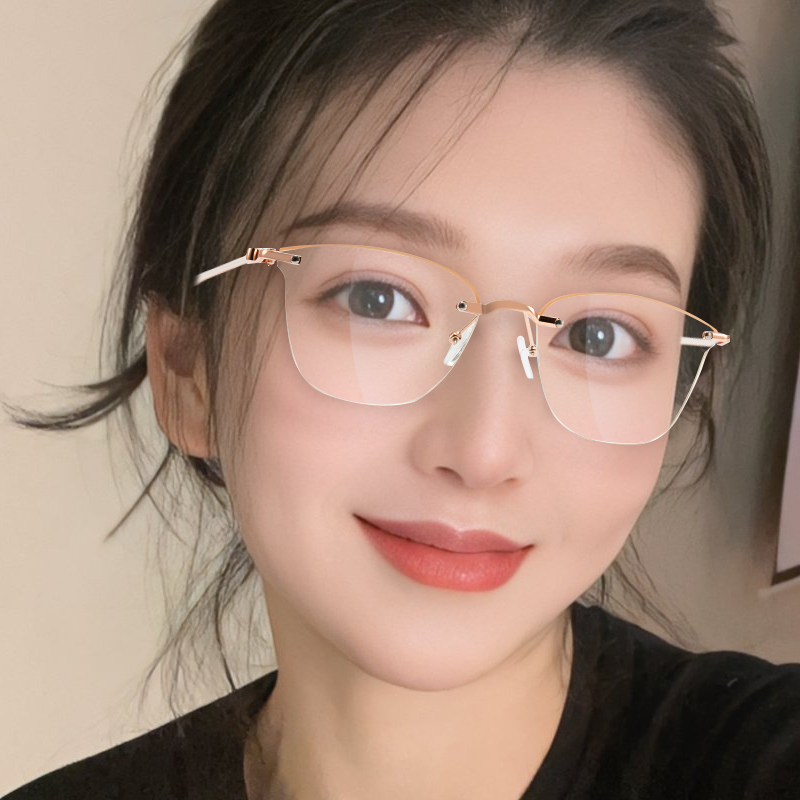 ML-3097温柔桃粉老花镜防蓝光