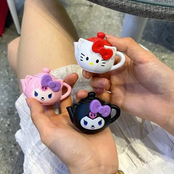 【咕噜】创意可爱卡通kt猫茶壶粉色火焰打火机凯蒂猫茶壶送女友闺蜜