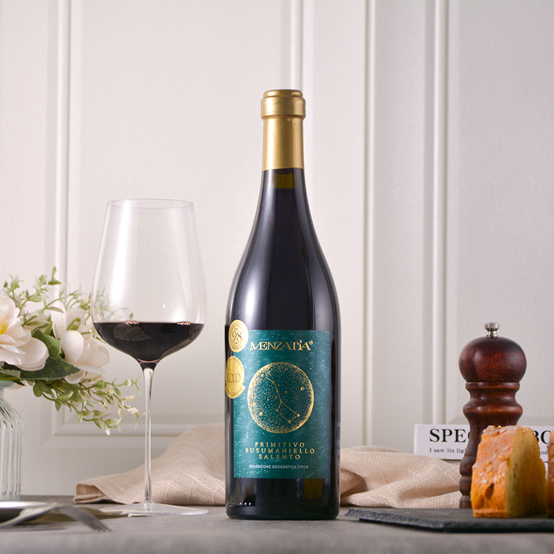 【LM98分】意大利原瓶原装进口普尼亚南部绿标风干葡萄酒