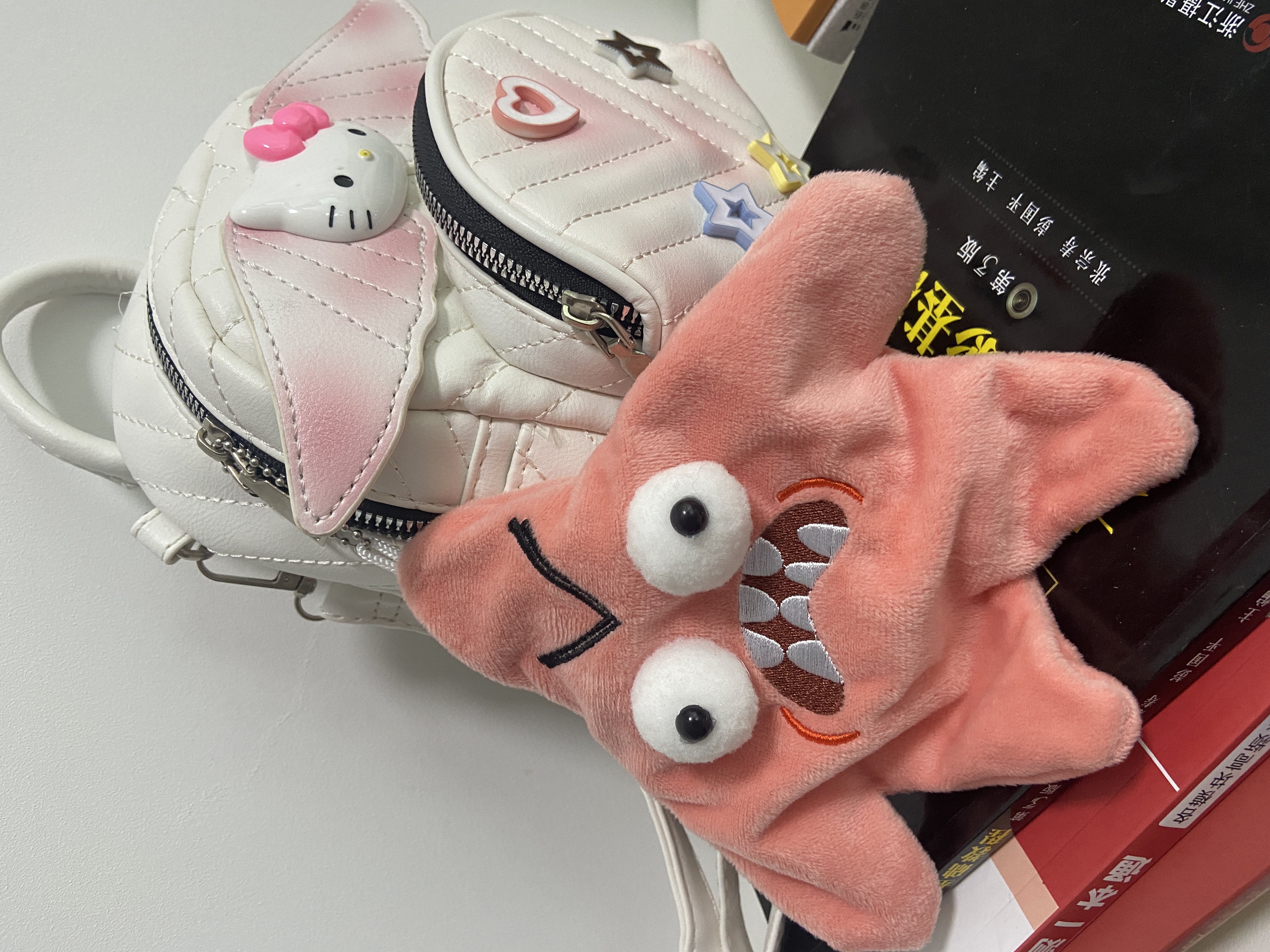 【爱宝】会动的暴躁派大星星星毛绒挂件书包装饰玩偶