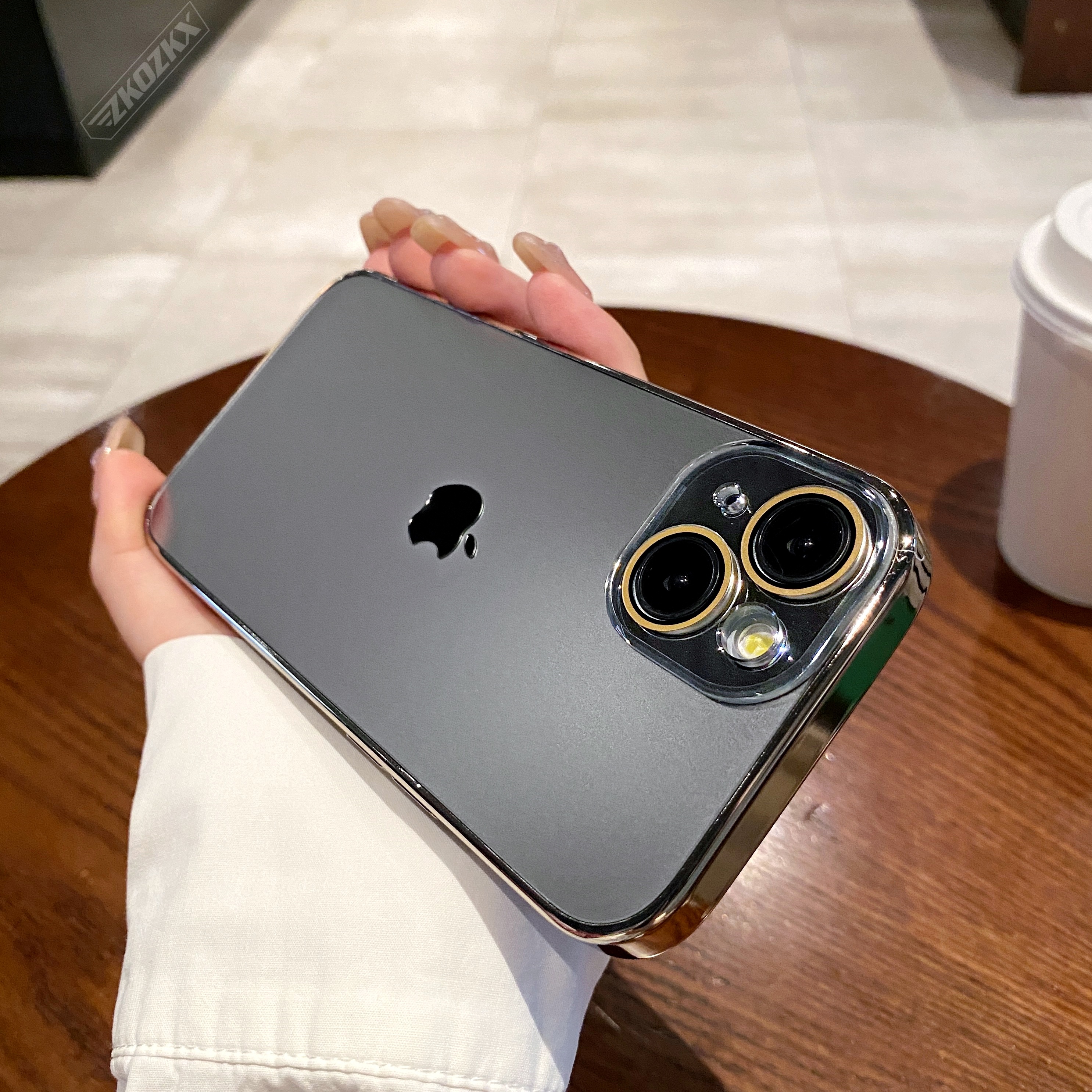 适用苹果14手机壳原标AG磨砂电镀超薄防摔全包镜头膜高级感