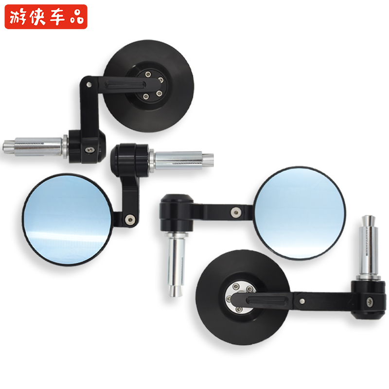 龙嘉棍王游侠金吉拉RE3复古摩托车改装咖啡折叠手把后视镜反光镜