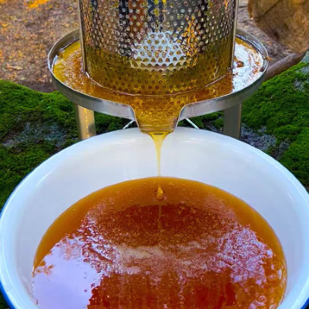【支持检测】一年取一次深山百花土蜂蜜直播现榨现取