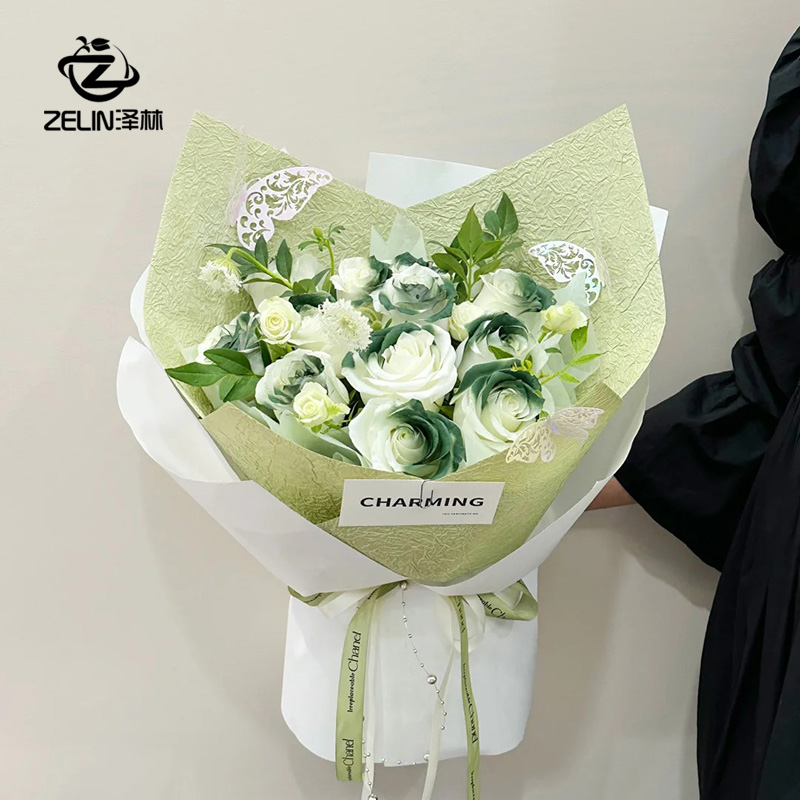 【泽林】石纹纸 手工石纹肌理纸花束包装褶皱纹理纸高级感