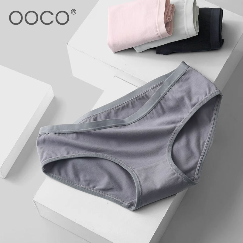 女士内裤棉质内裆透气舒适简约纯色学生少女中低腰三角裤独立包装