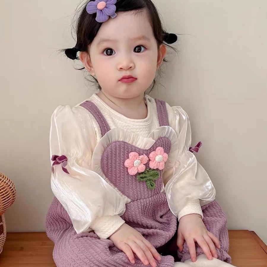 婴儿秋装包屁衣新生儿衣服女宝宝连体衣公主满月百天哈衣春秋