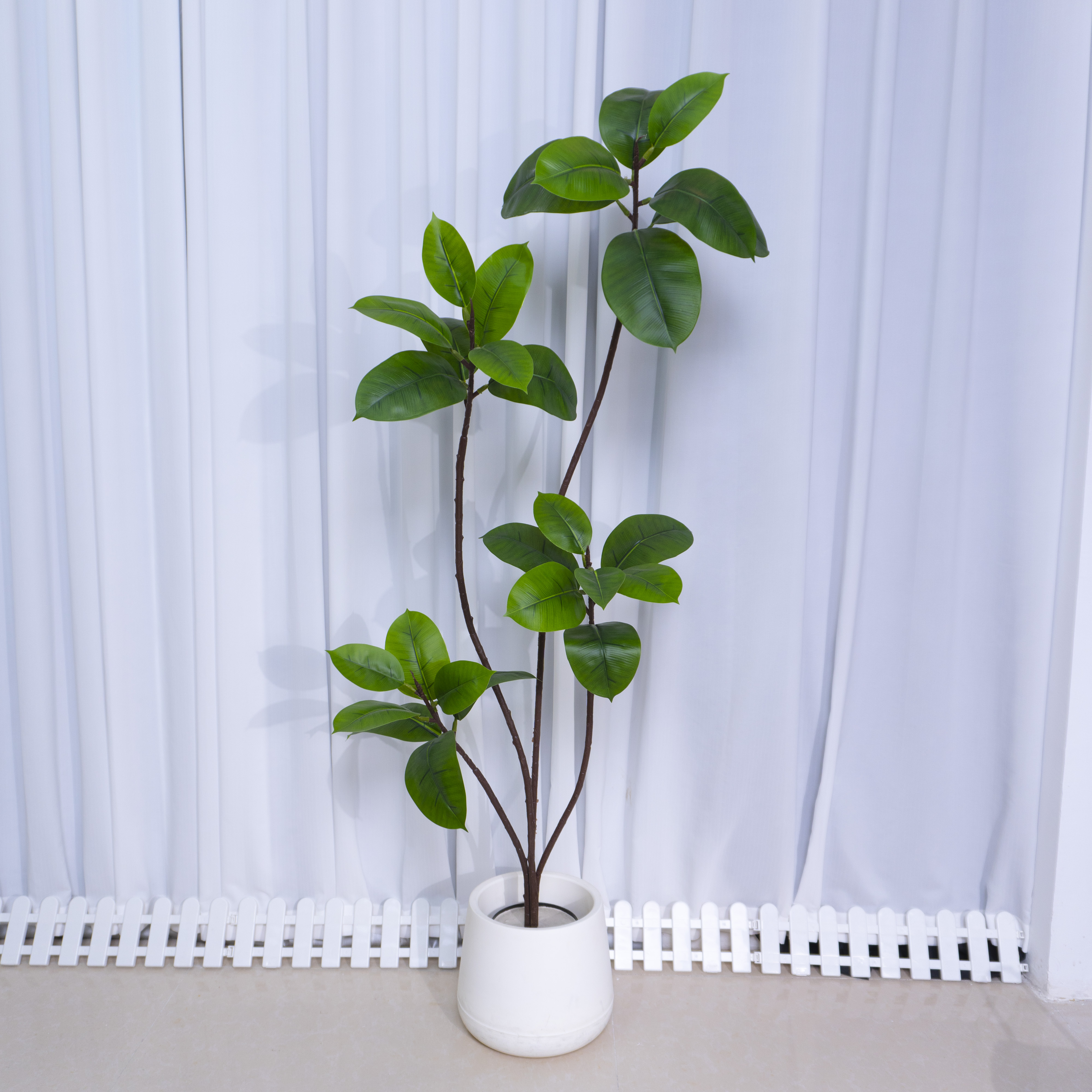 黑金刚橡皮树客厅落地摆件室内大型仿生盆栽花假植物装饰高档