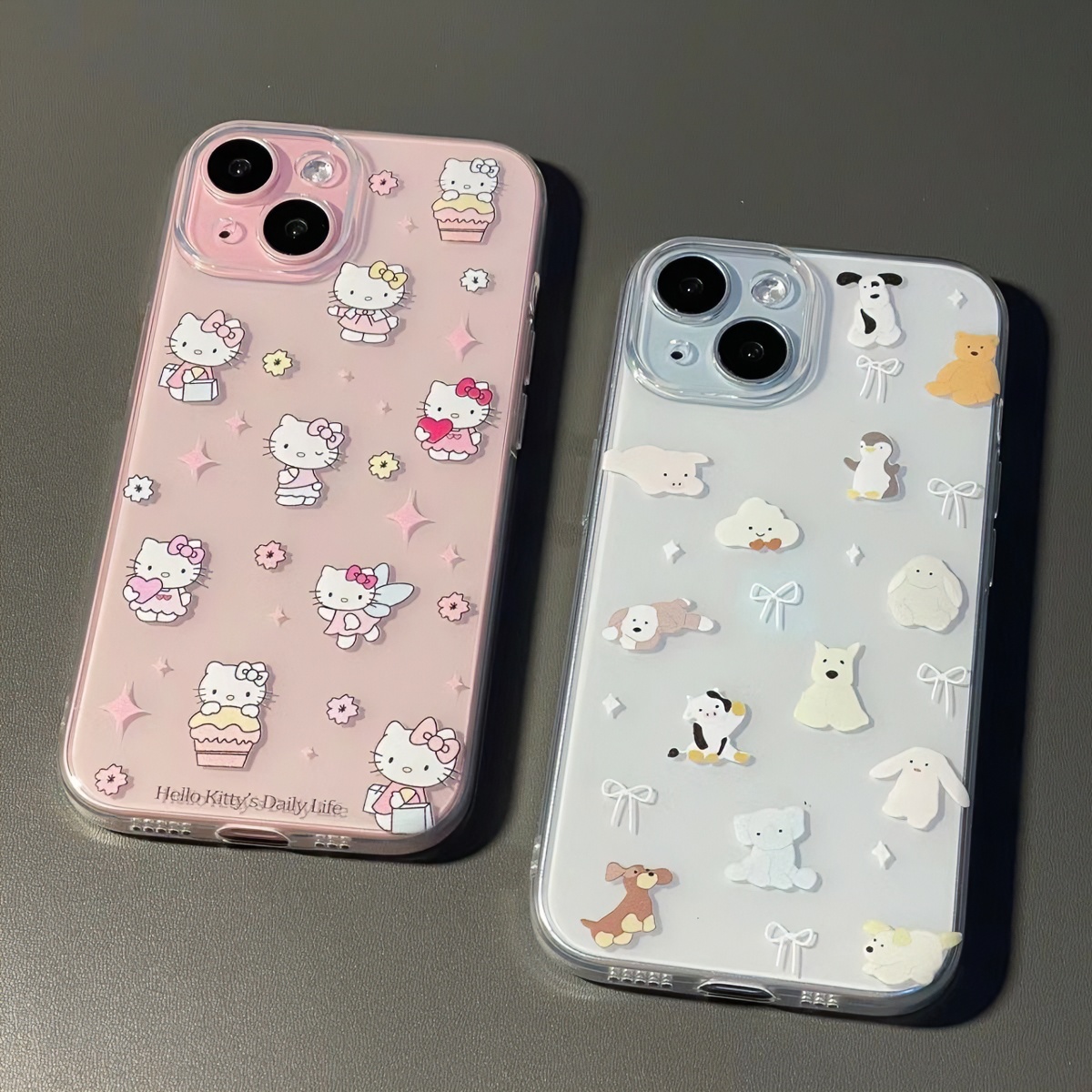 可爱蛋糕Kt猫苹果13/15pro透明11防摔14少女12pro软壳xs/xr/xsmax