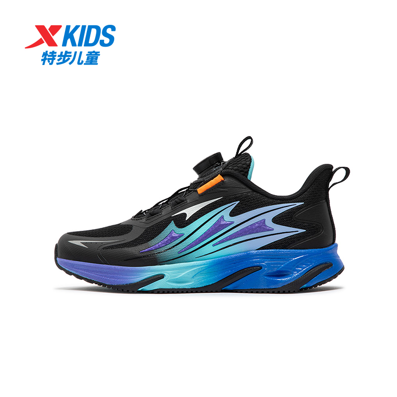 【龙翼】特步儿童冬季新款旋钮密网跑鞋轻便防滑运动鞋676315119298