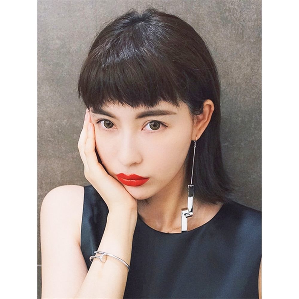 个性狗啃刘海假发女日系二次元真发短发假刘海假发片隐形无痕自然