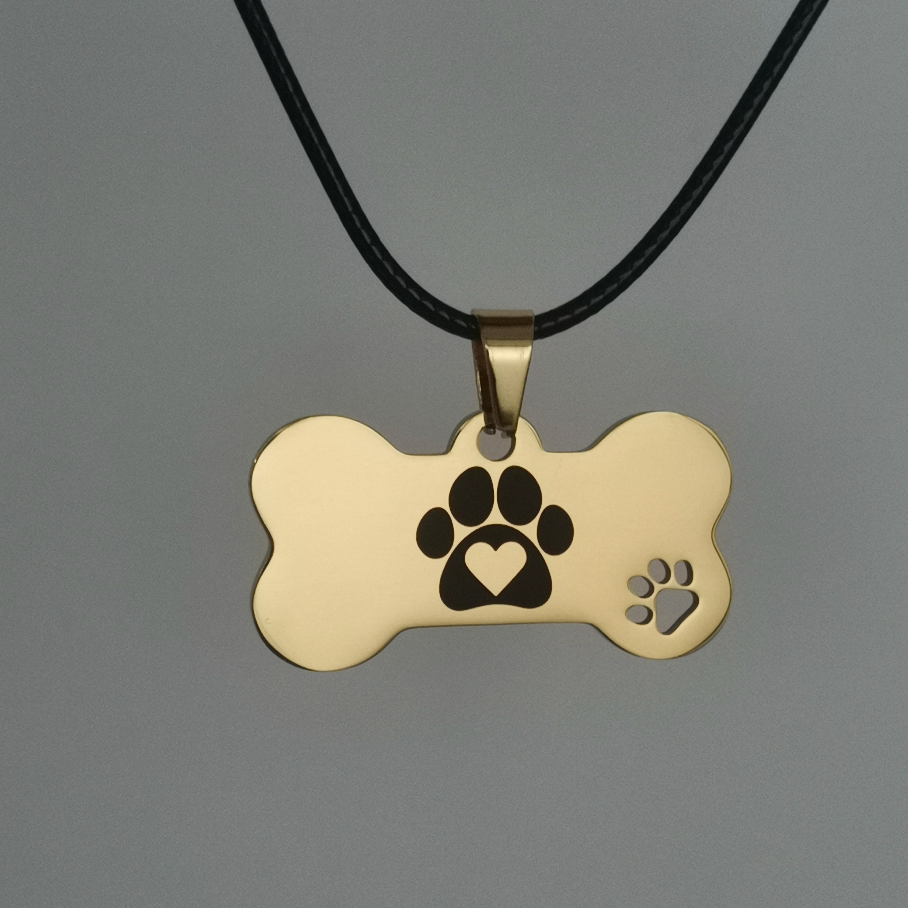 小狗牌项链小猫牌项链男女礼物puppy定制情侣项链小猫爪狗爪双面