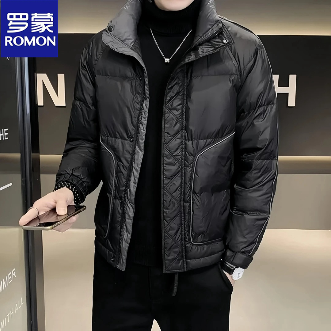Romon/罗蒙男士轻薄外套冬季新款抗寒羽绒服保暖加厚潮流休闲夹克