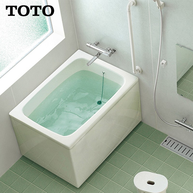 TOTO浴缸独立用双裙边0.8米成人日本进口T968小户型泡澡缸（08-A）
