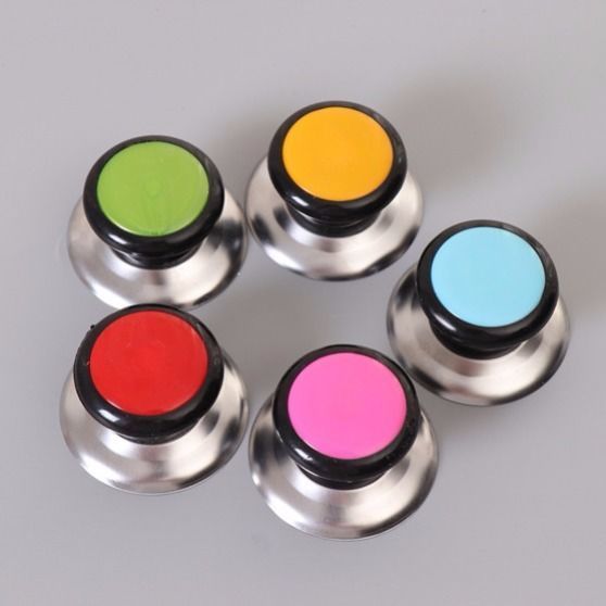 通用锅盖帽防烫锅盖把手不锈钢通用锅盖头盖帽彩色多款锅盖柄