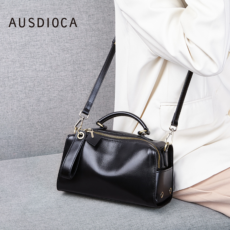 真皮包包女2025新款大容量枕头包手提包中年妈妈包斜挎包头层牛皮