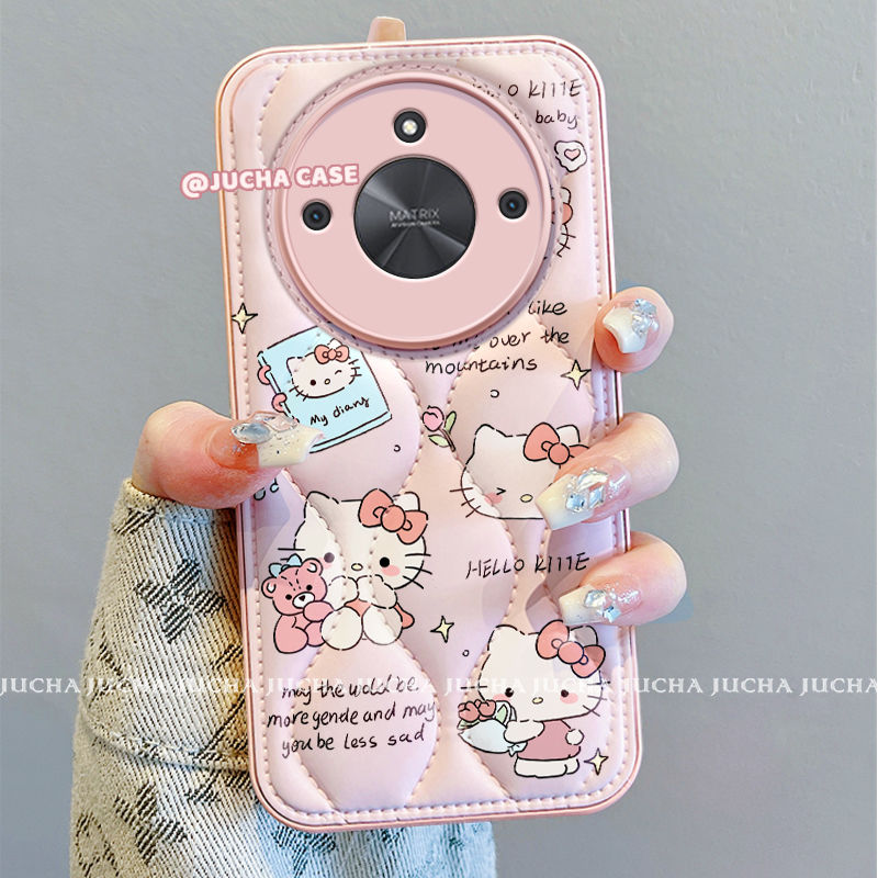 粉色凯蒂猫适用荣耀x50手机壳全包防摔honorx40保护套高端高级感