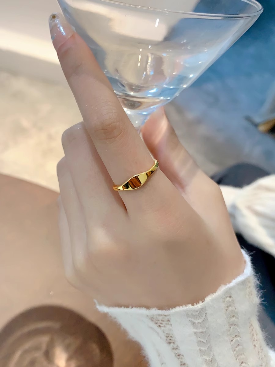 钛钢戒指 几何设计感食指戒指女款小众轻奢高级感钛钢不掉色指环