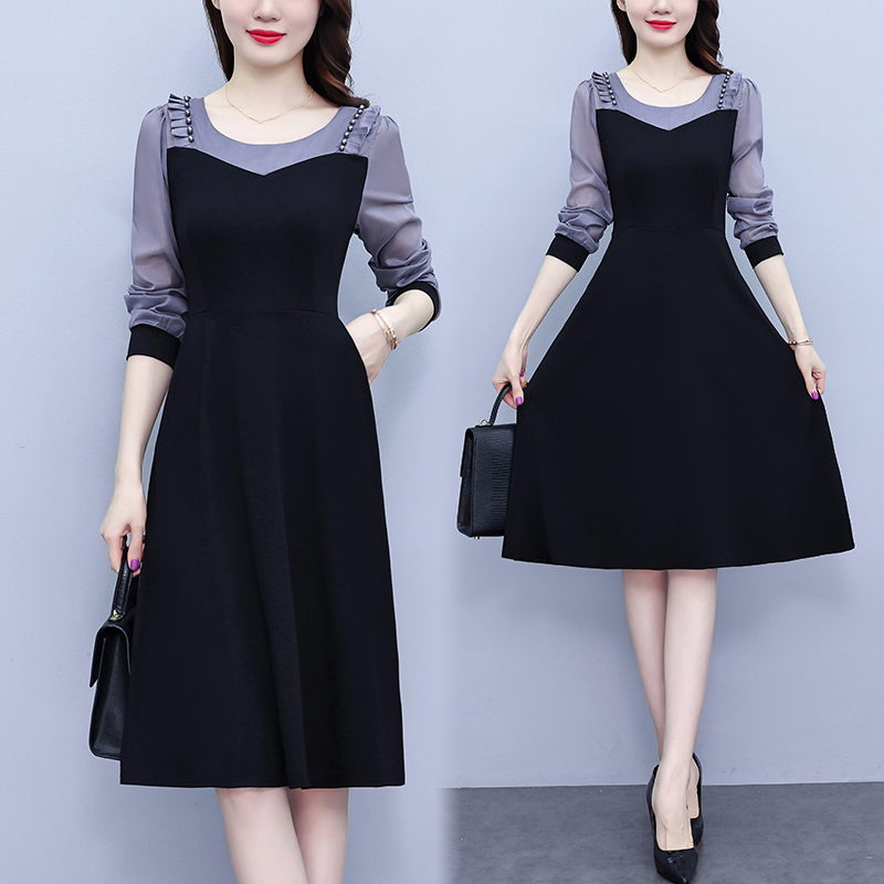 春季女装2025年新款胖MM设计感修身显瘦连衣裙时尚衬衫两件套