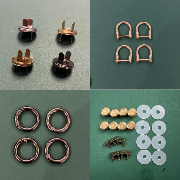 （晴晴妈家）磁吸扣弹簧圈D扣包包扣手工DIY包包配件铆钉辅料超薄