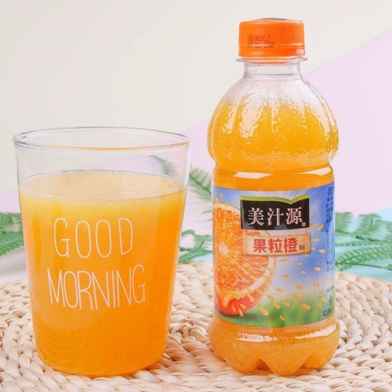 美汁源果粒橙新鲜橙汁果肉饮料300ml/瓶  6/12瓶装迷你小瓶一整件