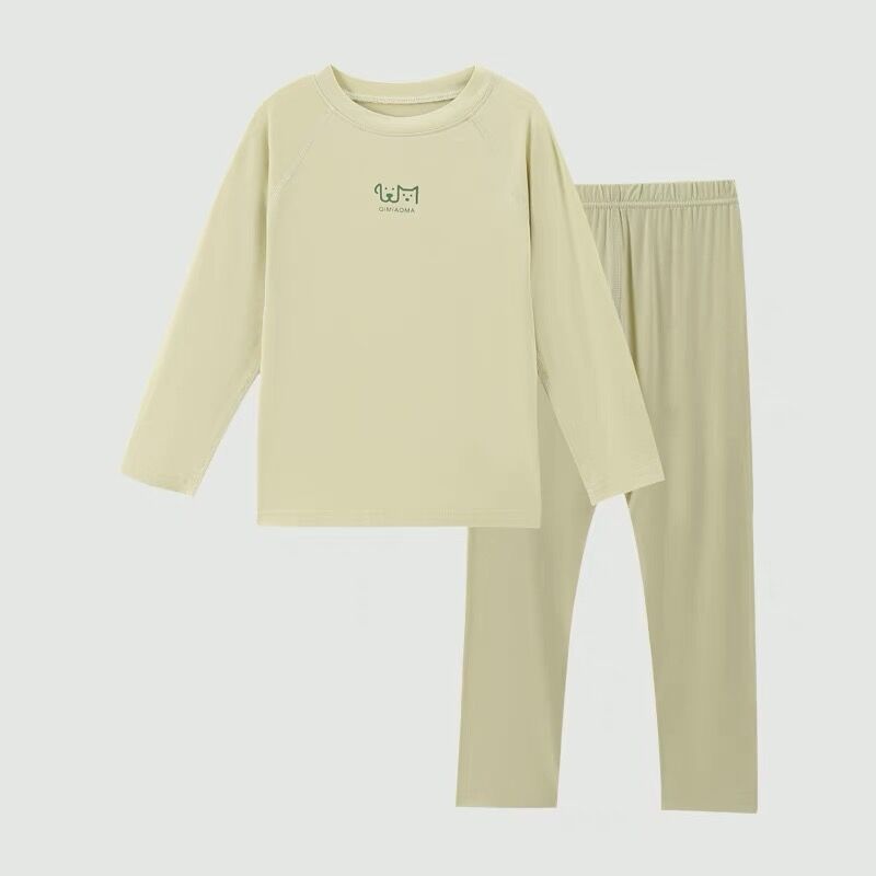 儿童莫代尔棉睡衣女童内衣套装男童秋衣秋裤家居服中大童空调房服