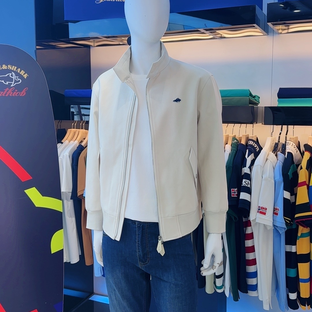 BRAVE&SHARK/勇士鲨鱼秋季高奢经典男士立领夹克外套2110