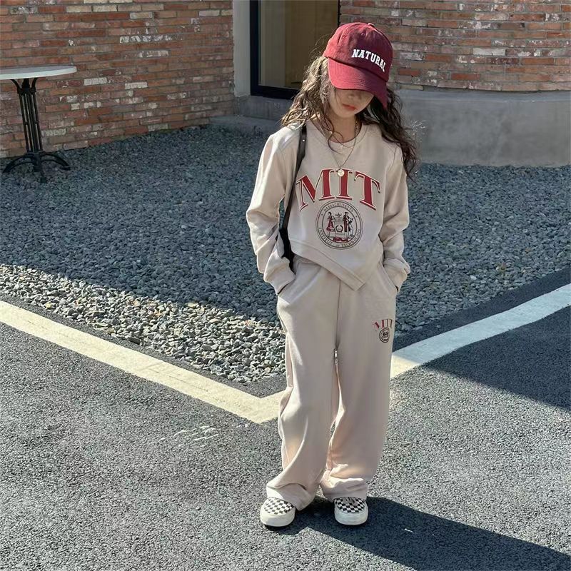 女童套装2025春秋新款卫衣长裤洋气时髦运动休闲网红童装潮童两件
